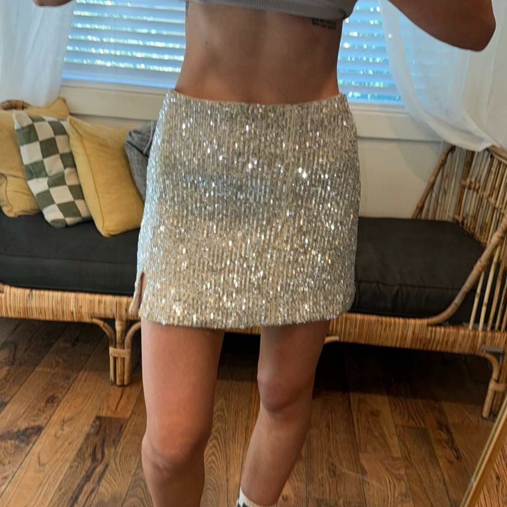 Sparkly mini skirt